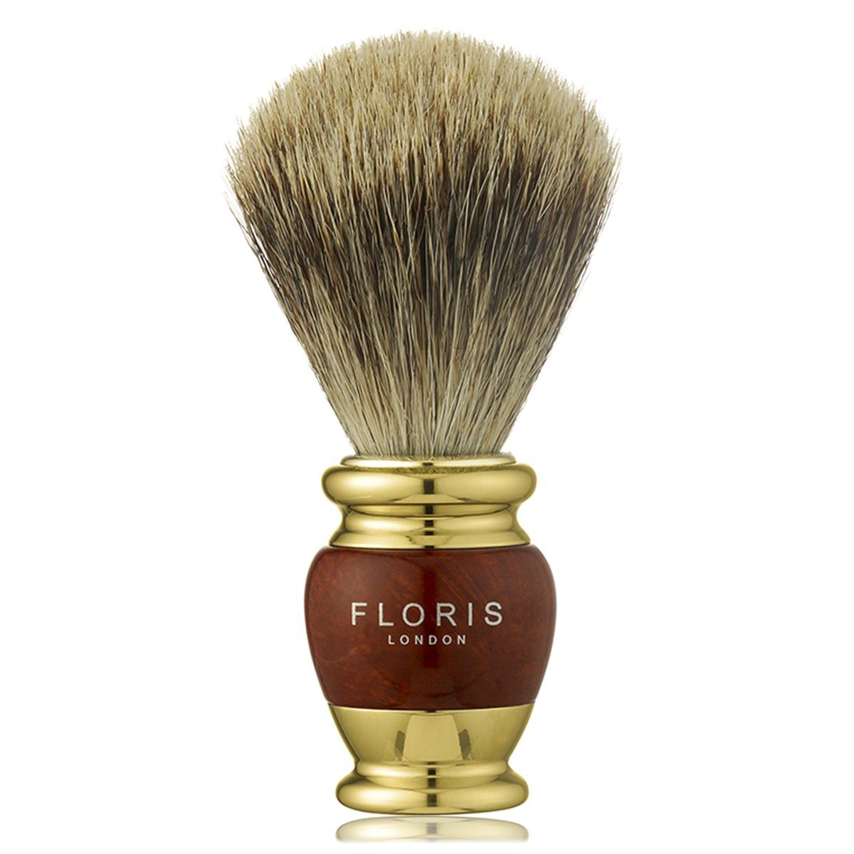Briarwood & Gold Plate - Shaving Brush
